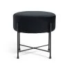 Habitat Jax Velvet Footstool - Black -Habitat 3088191 R Z001A