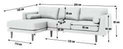 Habitat Jackson Leather Left Corner Chaise Sofa - Tan 14 Habitat Jackson Leather Left Corner Chaise Sofa - Tan -Habitat 3102486 R E001