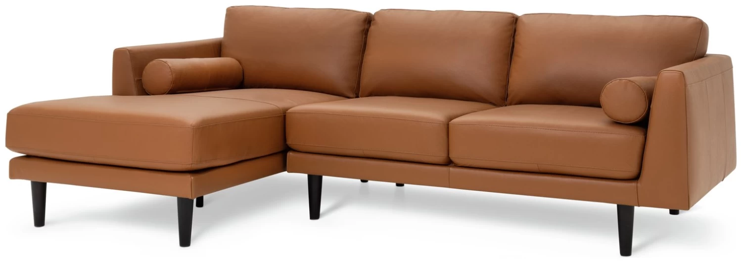 Habitat Jackson Leather Left Corner Chaise Sofa - Tan 3 Habitat Jackson Leather Left Corner Chaise Sofa - Tan