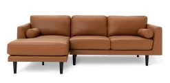 Habitat Jackson Leather Left Corner Chaise Sofa - Tan 15 Habitat Jackson Leather Left Corner Chaise Sofa - Tan -Habitat 3102486 R Z002A