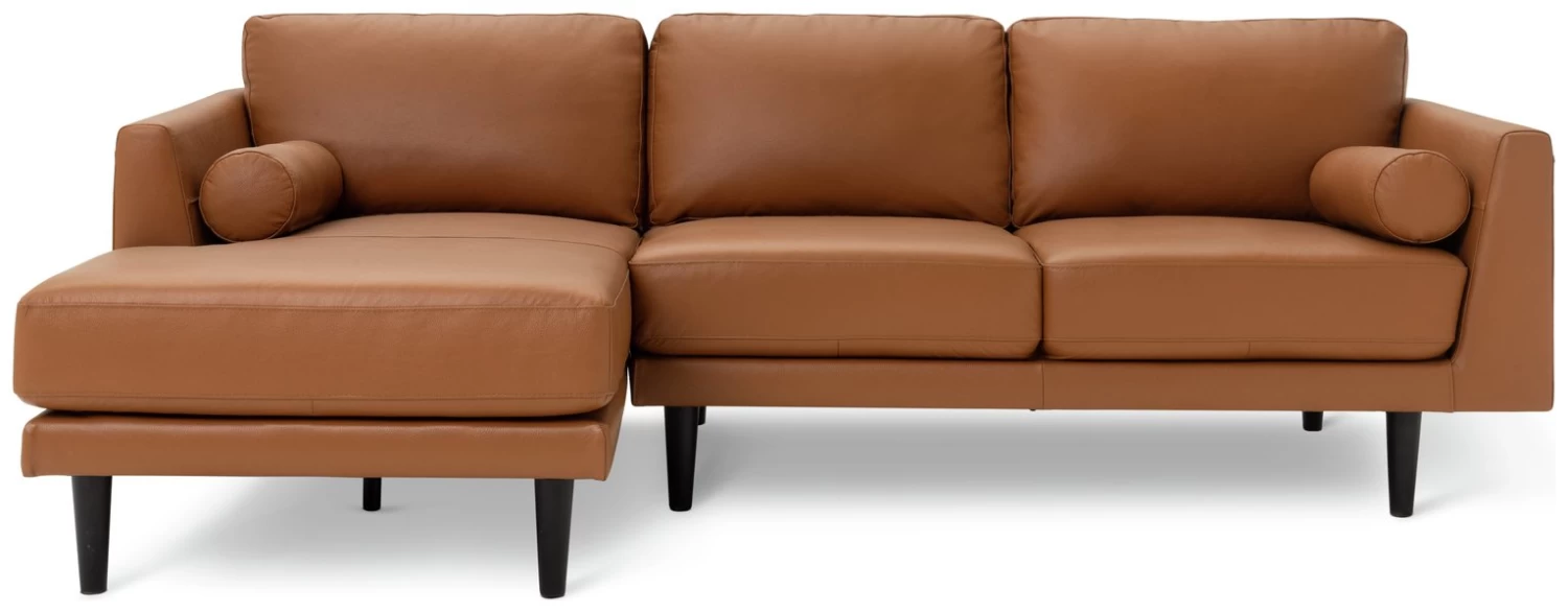 Habitat Jackson Leather Left Corner Chaise Sofa - Tan 8 Habitat Jackson Leather Left Corner Chaise Sofa - Tan - Image 6