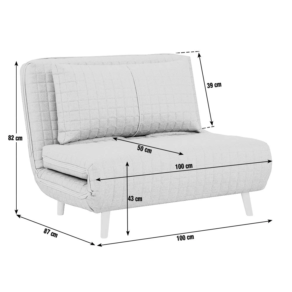 Habitat Roma Small Double Chairbed - Grey 9 Habitat Roma Small Double Chairbed - Grey - Image 7