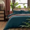 Habitat Linen Look Cotton Plain Teal Bedding Set - Single -Habitat 3112191 R Z001C