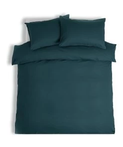Habitat Linen Look Cotton Plain Teal Bedding Set - Single -Habitat 3112191 R Z002A