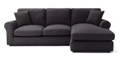 Habitat Lisbon Fabric Right Hand Corner Chaise Sofa-Charcoal 13 Habitat Lisbon Fabric Right Hand Corner Chaise Sofa-Charcoal -Habitat 3154173 R Z002A