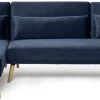 Habitat Andy Left Corner Velvet Clic Clac Sofa Bed - Navy -Habitat 3159491 R Z001A