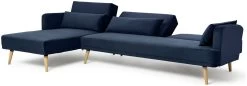 Habitat Andy Left Corner Velvet Clic Clac Sofa Bed - Navy -Habitat 3159491 R Z003A
