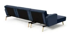Habitat Andy Left Corner Velvet Clic Clac Sofa Bed - Navy -Habitat 3159491 R Z004A