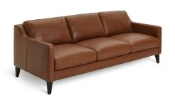 Habitat Leone Leather 4 Seater Sofa - Tan -Habitat 3182853 R Z002A