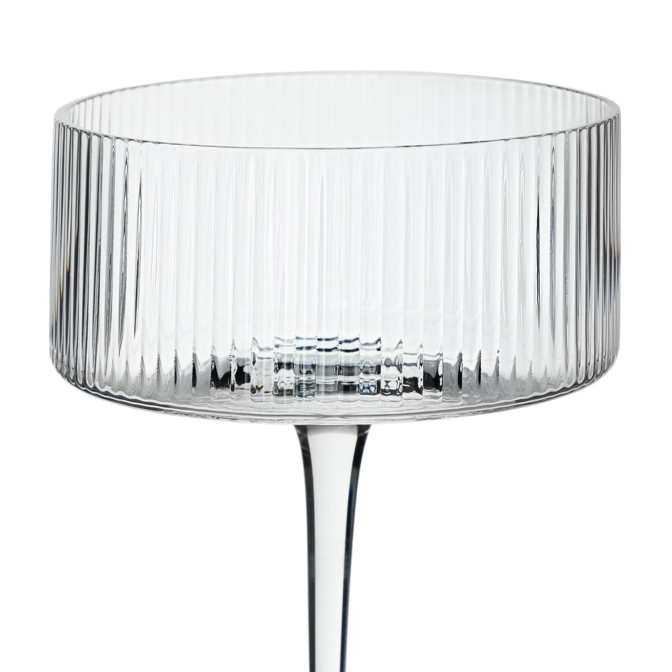 Habitat Ribbed Set Of 4 Champagne Coupe Glasses 6 Habitat Ribbed Set Of 4 Champagne Coupe Glasses - Image 4