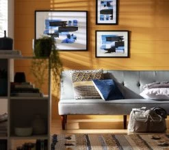 Habitat Odeon 2 Seater Velvet Clic Clac Sofa Bed - Pink -Habitat 3188895 R Z002C