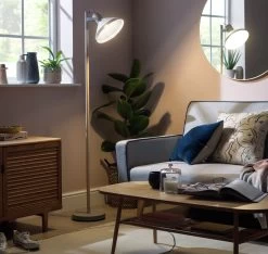 Habitat Skandi Floor Lamp - Grey -Habitat 3204274 R Z003C