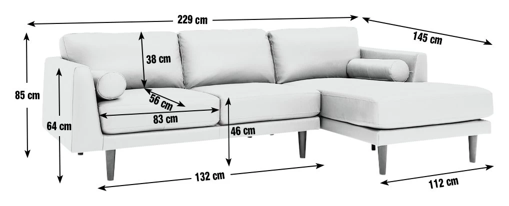 Habitat Jackson Leather Right Corner Chaise Sofa - Tan 6 Habitat Jackson Leather Right Corner Chaise Sofa - Tan - Image 4