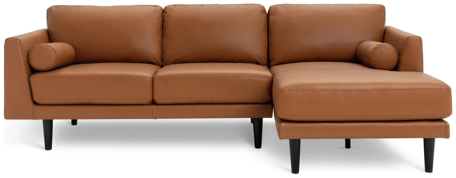 Habitat Jackson Leather Right Corner Chaise Sofa - Tan 8 Habitat Jackson Leather Right Corner Chaise Sofa - Tan - Image 6
