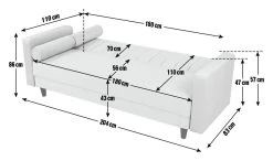 Habitat Preston Clic Clac Velvet Sofa Bed - Navy 24 Habitat Preston Clic Clac Velvet Sofa Bed - Navy -Habitat 3249387 R E001