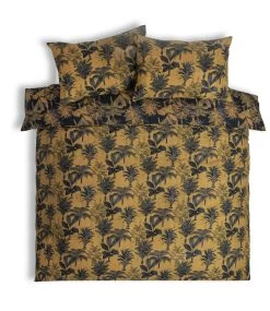 Habitat Palm Floral Print Mustard Bedding Set - Single -Habitat 3344457 R Z002A