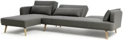 Habitat Andy Left Corner Fabric Clic Clac Sofa Bed - Grey -Habitat 3361928 R Z002A