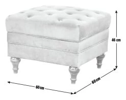 Habitat Chesterfield Velvet Storage Footstool - Blue 10 Habitat Chesterfield Velvet Storage Footstool - Blue -Habitat 3369683 R E001