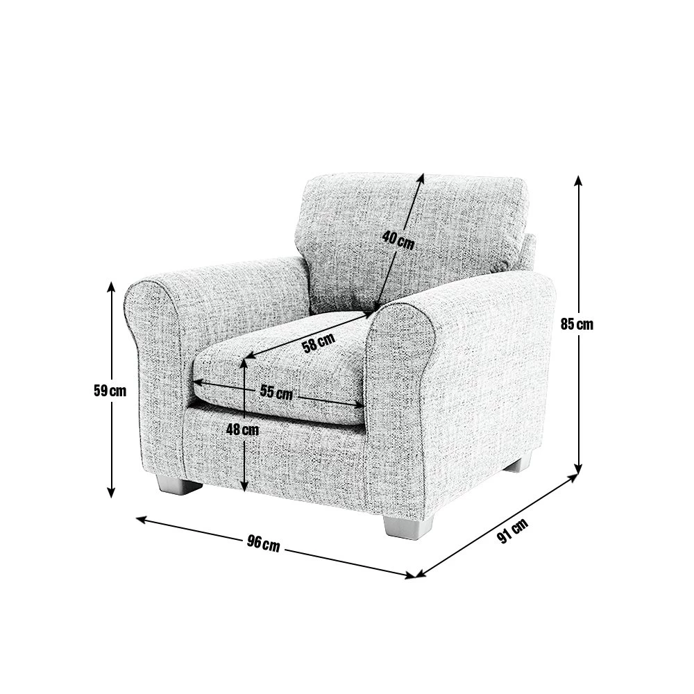 Habitat Lisbon Fabric Armchair - Beige 6 Habitat Lisbon Fabric Armchair - Beige - Image 4