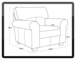 Habitat Salisbury Leather Armchair - Black -Habitat 3384400 R E001