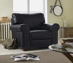 Habitat Salisbury Leather Armchair - Black -Habitat 3384400 R Z001C 2