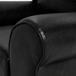 Habitat Salisbury Leather Armchair - Black -Habitat 3384400 R Z005A