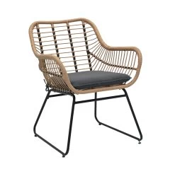 Habitat Ross Rattan Effect Garden Chair - Natural -Habitat 3412688 R Z003A