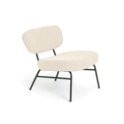Habitat Cole Boucle Accent Chair - Cream -Habitat 3415128 R Z004A