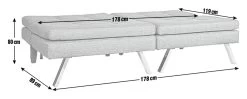 Habitat Duo 2 Seater Clic Clac Sofa Bed - Charcoal -Habitat 3432022 R E001