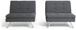 Habitat Duo 2 Seater Clic Clac Sofa Bed - Charcoal -Habitat 3432022 R Z006A