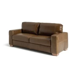 Habitat Eton Leather 3 Seater Sofa - Tan -Habitat 3433454 R Z002A