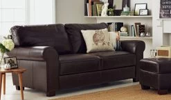Habitat Salisbury Leather 3 Seater Sofa - Chocolate 13 Habitat Salisbury Leather 3 Seater Sofa - Chocolate -Habitat 3553516 R Z001C
