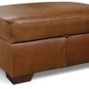 Habitat Eton Leather Storage Ottoman Footstool - Tan 2 Habitat Eton Leather Storage Ottoman Footstool - Tan -Habitat 3594630 R Z001A