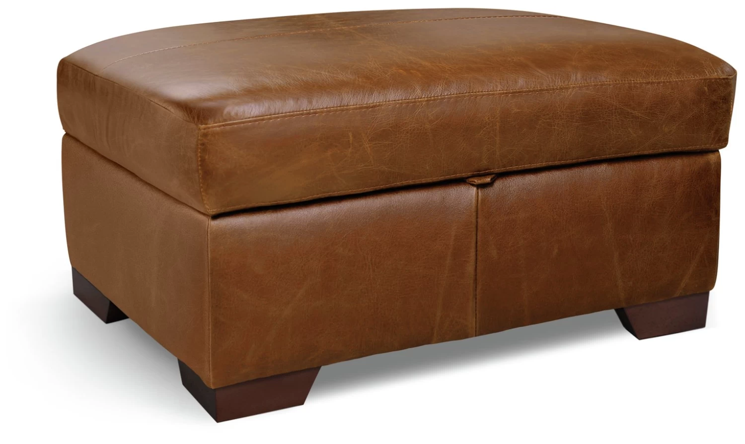 Habitat Eton Leather Storage Ottoman Footstool - Tan 3 Habitat Eton Leather Storage Ottoman Footstool - Tan