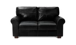 Habitat Salisbury Leather 2 Seater Sofa - Black