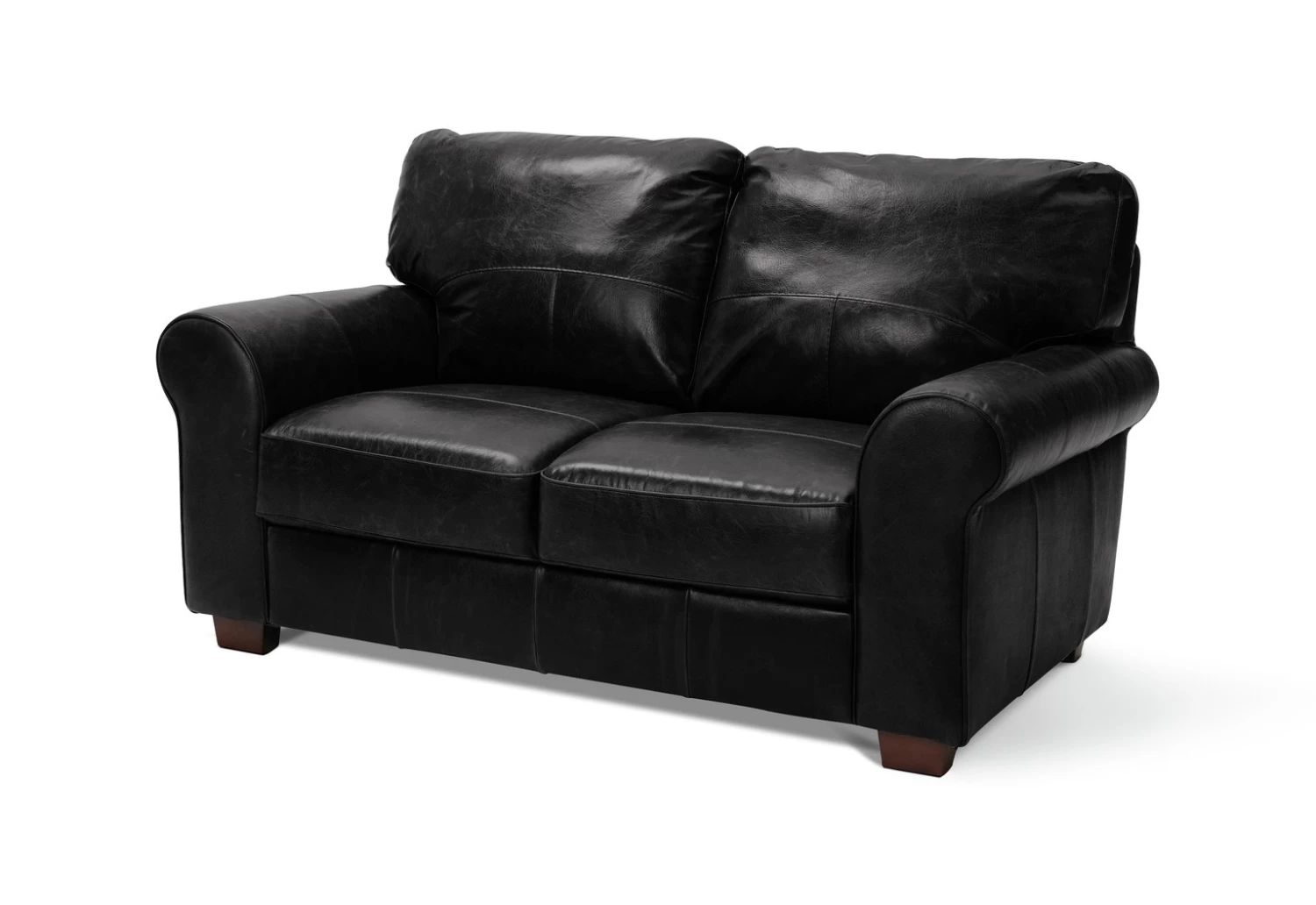 Habitat Salisbury Leather 2 Seater Sofa - Black 8 Habitat Salisbury Leather 2 Seater Sofa - Black - Image 6