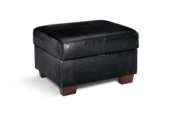 Habitat Salisbury Leather Storage Footstool - Black 10 Habitat Salisbury Leather Storage Footstool - Black -Habitat 3654666 R Z002A