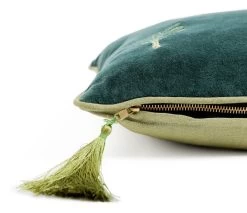 Habitat Embroidered Palm Cushion - Green -43X43cm -Habitat 3989290 R Z003A