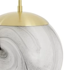 Habitat Tires Alabaster Ceiling Pendant Light -Brushed Brass -Habitat 4075990 R Z003A