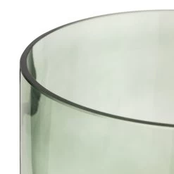 Habitat Medium Glass Hurricane Lantern - Green -Habitat 4090865 R Z003A