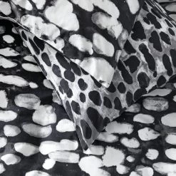 Habitat Cotton Bark Print Black & Grey Bedding Set - Double -Habitat 4095798 R Z002C