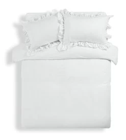 Habitat Cotton 180TC Leaf Matelasse White Bedding - Double 11 Habitat Cotton 180TC Leaf Matelasse White Bedding - Double -Habitat 4096429 R Z002A