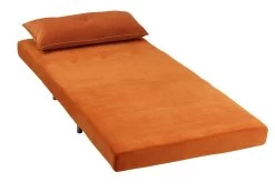 Habitat Roma Single Velvet Chairbed - Orange -Habitat 4165707 R Z002A