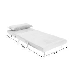 Habitat Roma Single Velvet Chairbed - Orange -Habitat 4165707 R Z004A