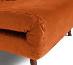Habitat Roma Single Velvet Chairbed - Orange -Habitat 4165707 R Z005A