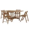 Habitat Zeno 4 Seater Folding Wooden Patio Set -Habitat 4196563 R Z001A