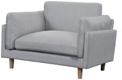 Habitat Salome Fabric Cuddle Chair - Light Grey -Habitat 4333742 R Z002A