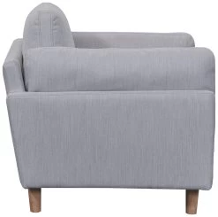 Habitat Salome Fabric Cuddle Chair - Light Grey -Habitat 4333742 R Z004A