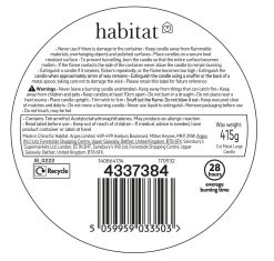 Habitat Metal Cut Large Candle - Rose Saffron & Amber -Habitat 4337384 R Z011A