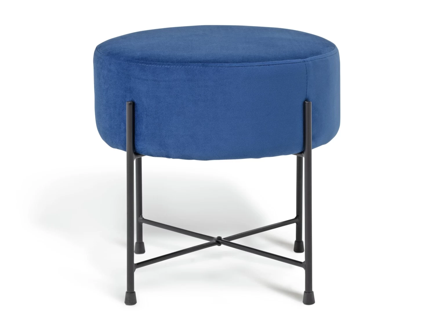 Habitat Jax Velvet Footstool - Navy 3 Habitat Jax Velvet Footstool - Navy